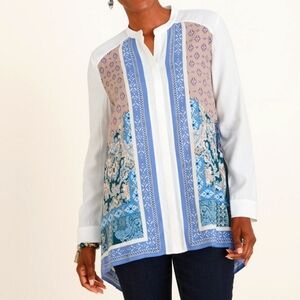 Chico's  scarf print shirt